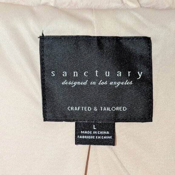 Sanctuary | Mock Neck Faux Fur Jacket in "Maple" Cream | Size Large - Picture 5 of 15
